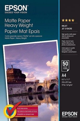 Valokuvapaperi A4 167g 50kpl matta Epson Heavy Weight 