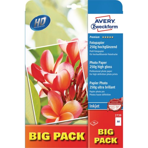 Valokuvapaperi A4 Avery inkjet 250g glossy 40kpl