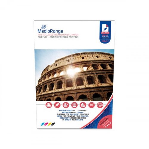 Valokuvapaperi a4 MediaRange 130 g 210x297mm matta