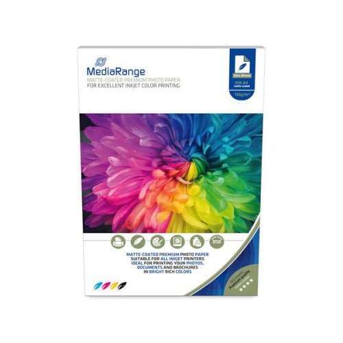 Valokuvapaperi a4 MediaRange 200 g 210x297mm matta
