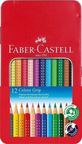 Värikynä Faber-Castell Colour Grip 12 peltirasia