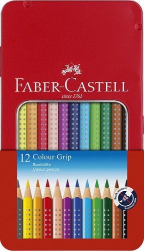 Värikynä Faber-Castell Colour Grip 12 peltirasia