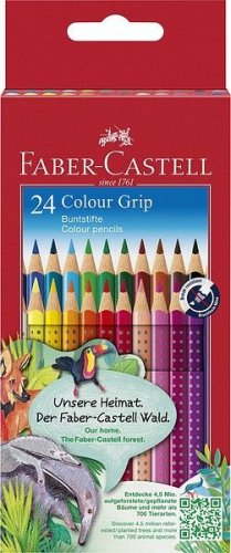Värikynä Faber-Castell Colour Grip 24 pahvirasiassa