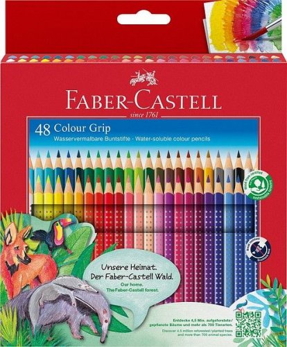 Värikynä Faber-Castell Colour Grip 48 pahvirasiassa