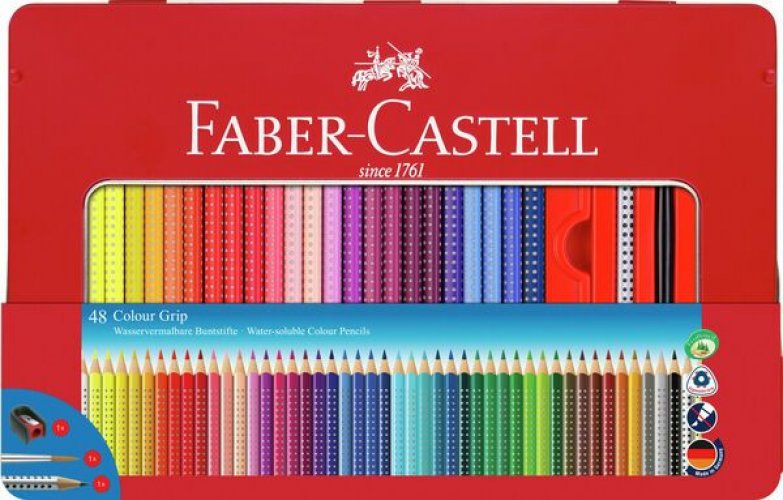 Värikynä Faber-Castell Colour Grip 48 peltirasia