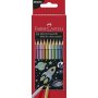 Värikynä Faber-Castell Metalli kuusikulmainen 10 väriä/rasia
