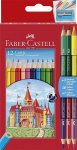 Värikynäsarja Faber-Castell Ecopen 12+3 kaksipäistä värik.