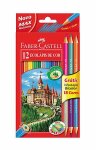 Värikynäsarja Faber-Castell Ecopen 12+3 kaksipäistä värik.