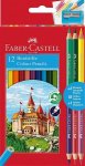 Värikynäsarja Faber-Castell Ecopen 12+3 kaksipäistä värik.