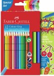 Värikynäsetti Faber-Castell 12 Colour Grip värikynää + 2 huopakynää