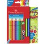 Värikynäsetti Faber-Castell 12 Colour Grip värikynää + 2 huopakynää