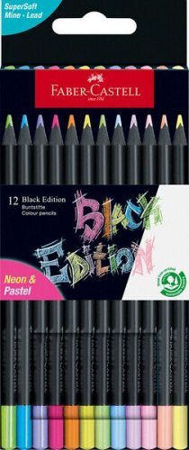 Värikynät Faber-Castell Black Edition neon+pastelli