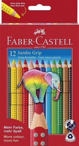 Värikynät Faber-Castell Grip Jumbo 12 väriä/ras