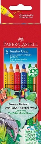 Värikynät Faber-Castell Grip Jumbo 6 väriä/ras