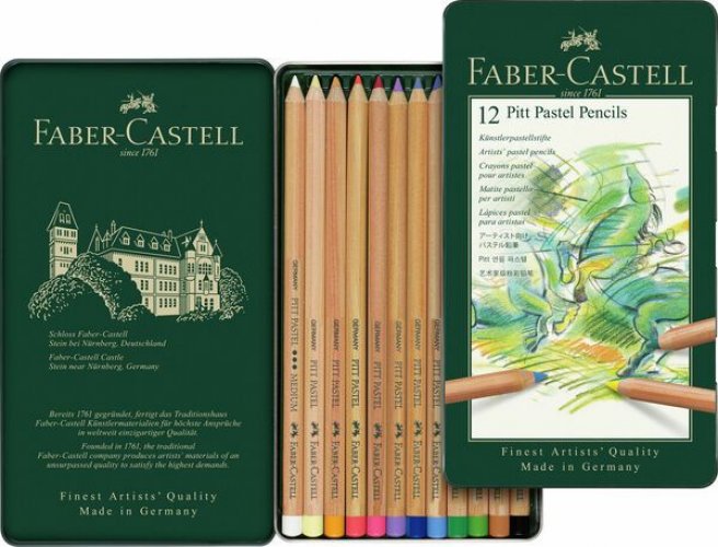 Värikynät Faber-Castell Pitt Pastel 12 väriä/sarja