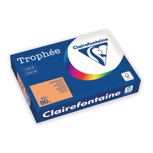 Värillinen Kopiopaperi A4 80g Clairefontaine trophee 1878 oranssi