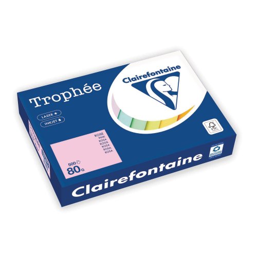 Värillinen Kopiopaperi A4 80g Clairefontaine trophee 1973 vaaleanpunainen