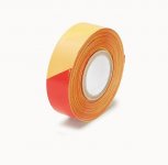 Varoitusnauha 75 mm 500m 35MY, kelta/punainen 8 rll/ltk