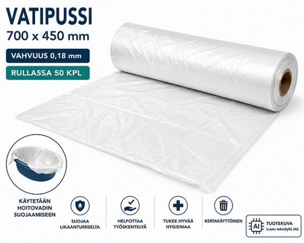 Vatipussi 700x450/0,18mm 50kpl