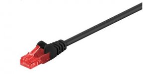 Verkkokaapeli U/UTP CAT6 7,5m Musta