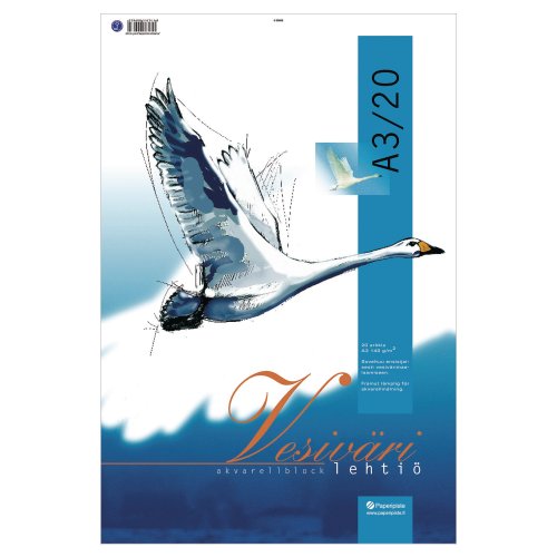 Vesivärilehtiö Paperipiste 140g a3