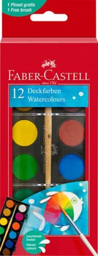 Vesivärinapit Faber-Castell 12 väriä halkaisija 24 mm