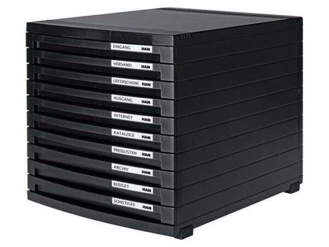 Lomakelaatikosto HAN CONTUR 10-osainen musta