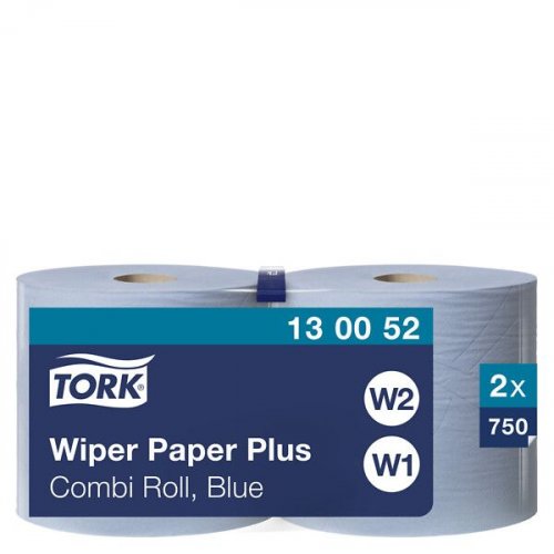Vetopyyhe Tork Plus sininen W1/W2,255m/rll