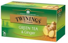 Vihreätee inkivääritee Twinings teepussi 25 pss 