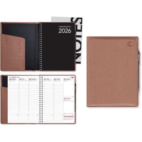 Viikkomuistio Cc 2246 plus a5 rosé