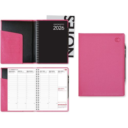 Viikkomuistio Cc 2266 plus a5 fuksia