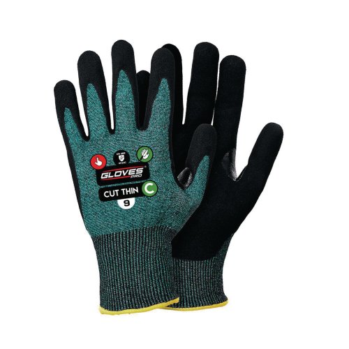 Viiltosuojakäsine Glovespro® cut thin c nitriili koko 10