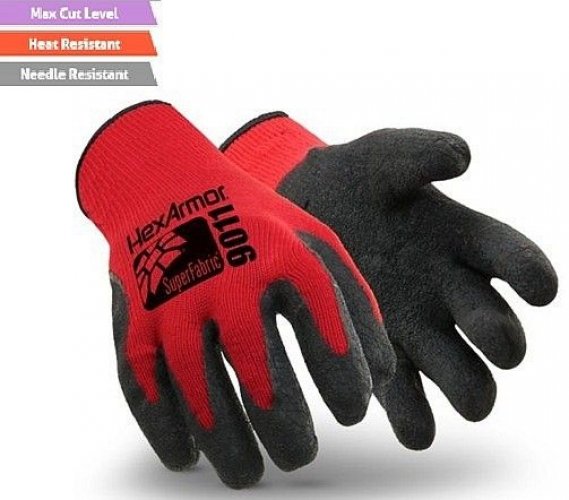 Viiltosuojakäsine HexArmor 9011 pisto/ 8/M punainen/musta