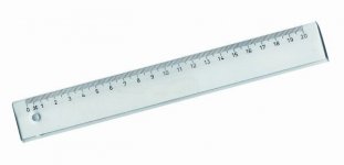 Viivotin 20cm kirkas viivain