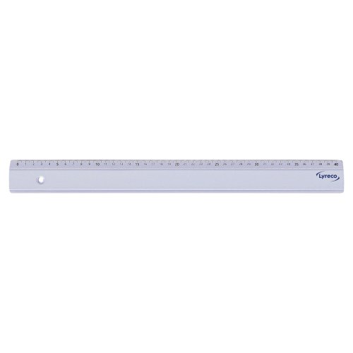 Viivotin Lyreco 40cm kirkas muovi viivain