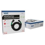 Wave EV 3-vaiheinen sähköauton lataus- kaape Type 2 -Type2, 5m, musta