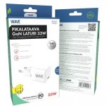 WAVE GaN-VERKKOLATURI 33W Pikalataava USB-C Valkoinen