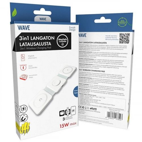 Wave Qi 3in1 Langaton latausalusta valkoinen