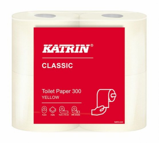 Katrin Classic Toilet 300 keltainen WC-paperi