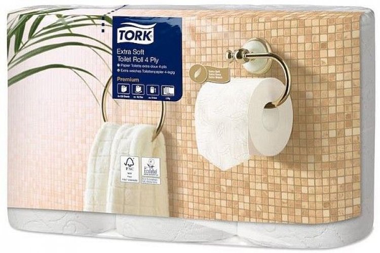 Wc-paperi Tork Extra Soft Premium T4 4-krs 150ark 42rll