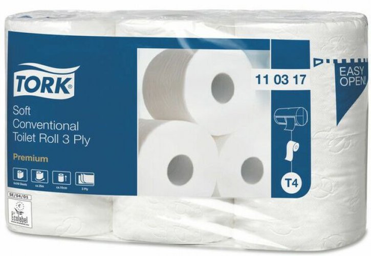 Wc-paperi Tork T4 Soft 3-krs valkoinen 42rll